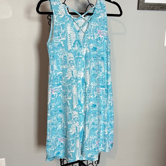 Lilly Pulitzer blue & Pink Kristen swing  Dress New York City size XS Rare 💕 - Picture 3 of 9